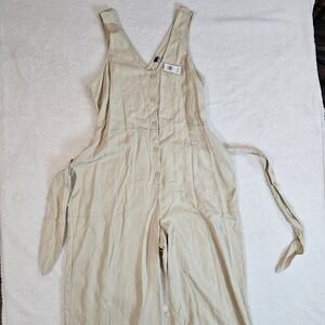 NWT Old Navy Women's Cotton Overalls‎ Tie Front XL Button Down